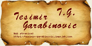 Tešimir Garabinović vizit kartica